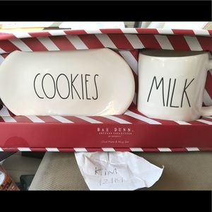Rae Dunn Cookies and Milk set